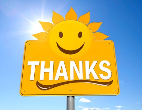 Sunny thank you sign