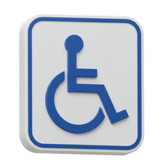 Accessibility Icon 3d Isolated Symbol Promoting Disability Awareness