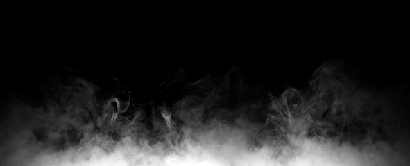 Mysterious smoke billows out, separated from the background, creating an abstract mystical...