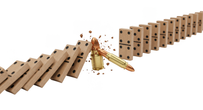 Domino Falling Bullet Impact Transparent Chain Reaction Wood Game PNG