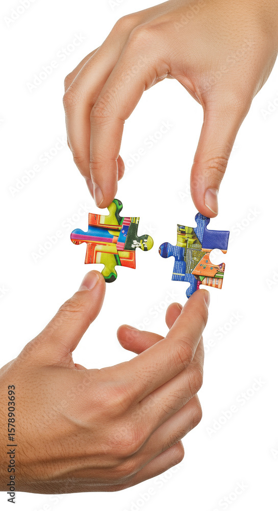 Poster hands join plus plus puzzles teamwork connection transparent background