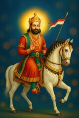 Obraz premium Ramdev jayanti background illustration.