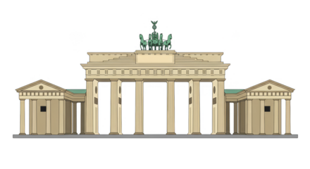 Illustration Brandenburg Gate Berlin Germany Landmark Architecture Building