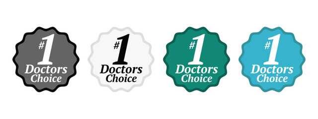 Number 1 Doctors Choice Vector Badges