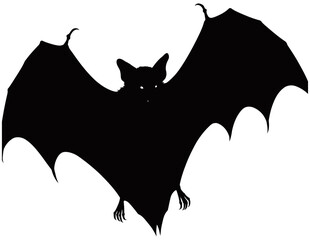 Flying bats silhouette vector illustration