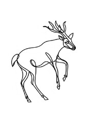 Obraz premium silhouette of a deer