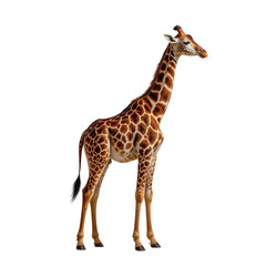 Naklejka premium Majestic Giraffe Standing Gracefully in Natural Habitat