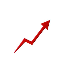 Red Arrow Symbolizing Growth and Progress in Business and Finance