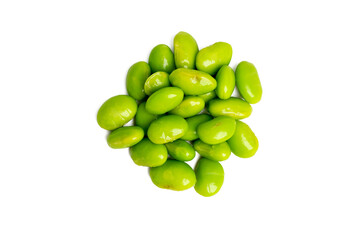 The High-resolution photograph of Japanese peas taken using the stacked focus technique.