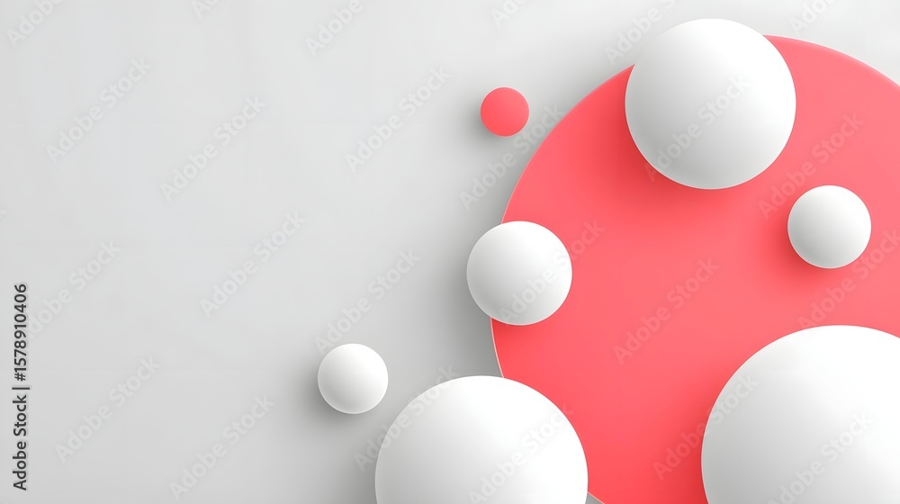 Poster abstract geometric shapes in minimal color palette