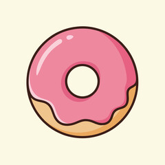 vector illustration of a donut