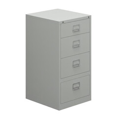Illustration of Gray File Cabinet Office Furniture for Document Storage