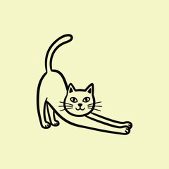 vector illustration of a cat