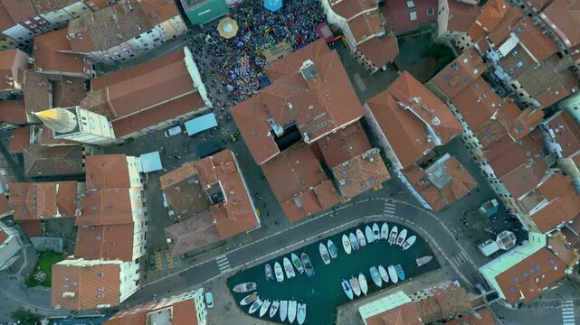Muggia and its gulf from above