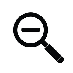 Magnifying glass with a red minus symbol indicating zoom out or search result reductionMagnifying glass with a red minus symbol indicating zoom out or search result reduction