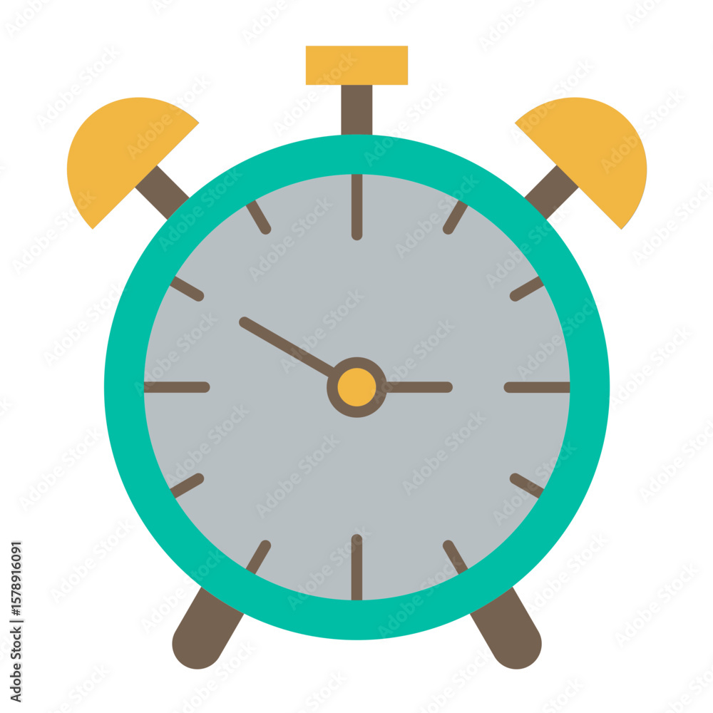 Poster alarm clock vector design icon style