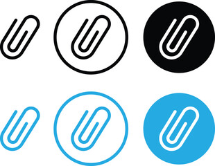 Link and attached icons set, collection and group of chain, connection, hyperlink, attachment, join, bind, clip, network, connection symbol in flat, solid, line and outline vector design