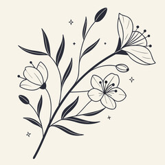 abstract floral background with flowers