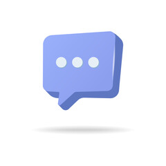 A chat icon with a 3D speech bubble. 