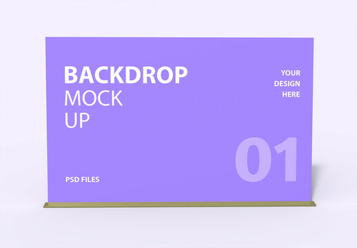Purple Backdrop Mockup Display