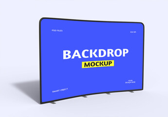 Curved Backdrop Mockup Template
