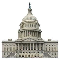 Isolated Capitol Building Transparent Background United States Architecture