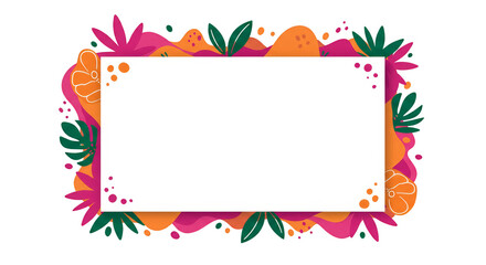 Floral Frame Border Decoration Design Element Plant Vector