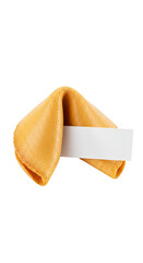 Fortune Cookie Isolated Prediction Message on Transparent Background