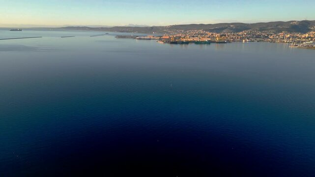 Muggia and its gulf from above