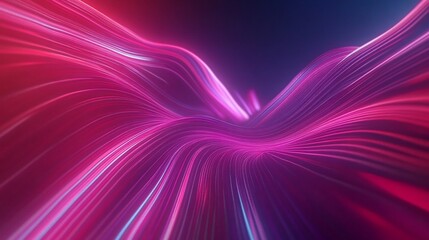 Abstract background with dynamic swirling lines and flowing motion in vibrant pink and blue