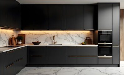 Modern Kitchen Interior with Kitchen Decor Features