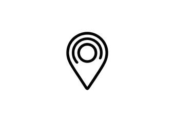 Map pointer with pin icon illustration