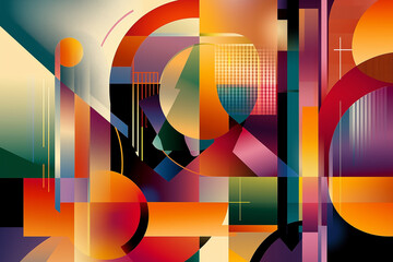 Abstract colorful vector background with vibrant curved lines and bright rainbow tones