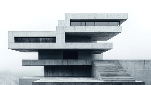 Monolithic structures emphasizing massive scale, brutalist geometry, raw concrete textures, minimalist design, architectural strength, and imposing presence in urban construction zones.