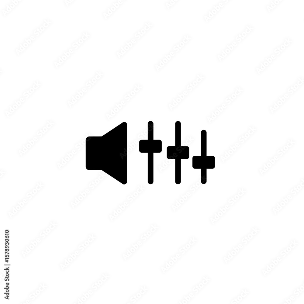 Poster volume control icon: a minimalist icon depicting sound volume control with the representation of a s