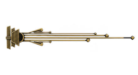 Isolated Gold Instrument Ornate Decoration Vintage Style Art Png