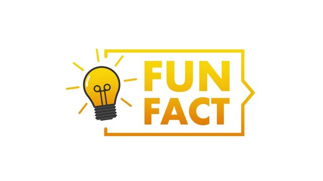 Fun Fact Badge with Light Bulb and Green Screen Background