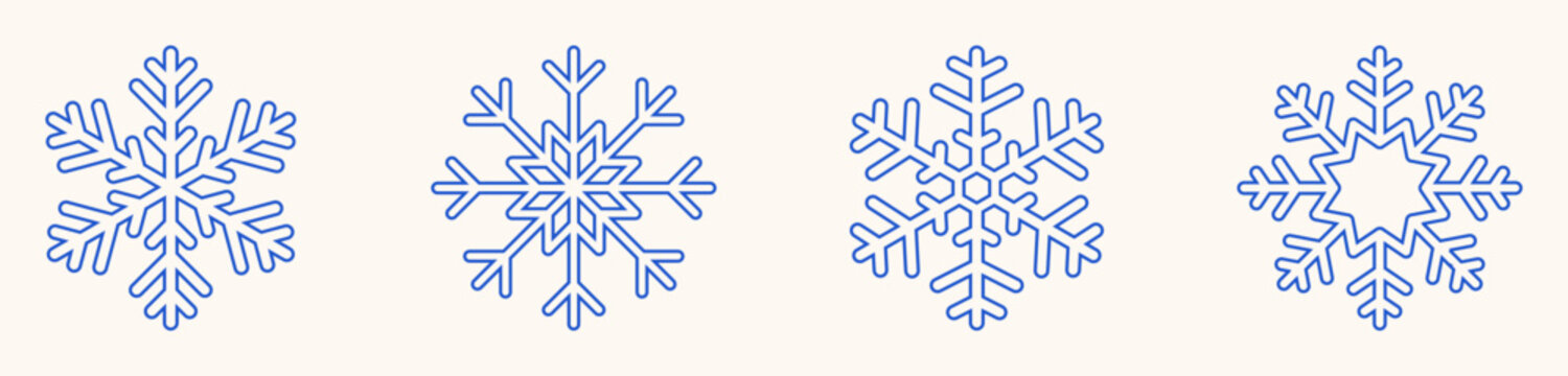 Snow Icon. Snowflake Shape. Vector Design