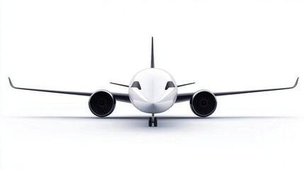 Business turbofan jet, compact and sleek, isolated on white background