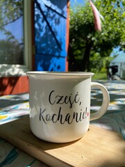 Zestaw kawowy, ogrody działkowe 
