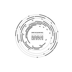 Abstract connect circles illustration with twirl design