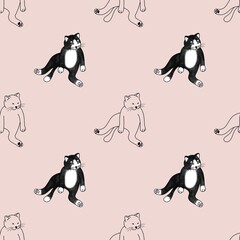 Cute cat pattern images are suitable for printing on product surfaces