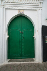 old ancient huge door in rabat medina
