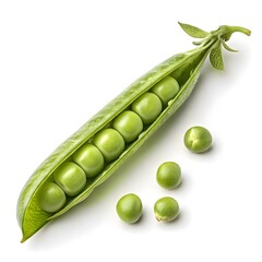 Pigeon Pea Dried Yellow Legume Isolated On White Background