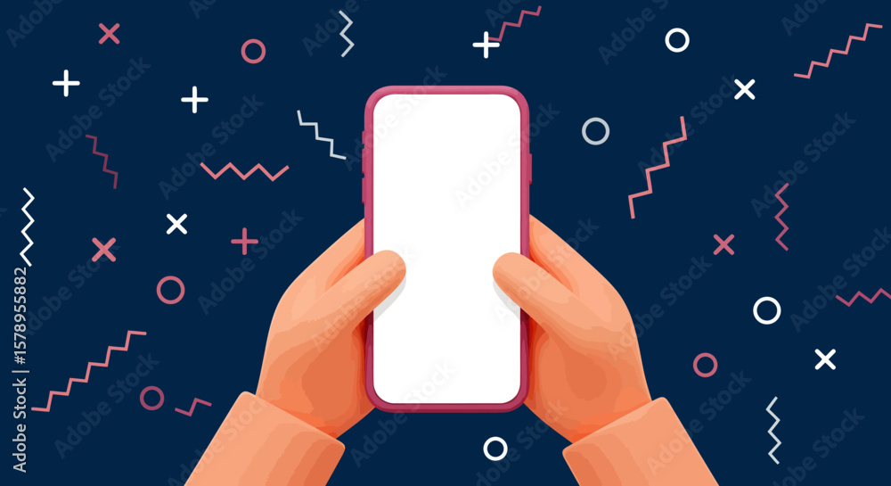Poster captivating visuals for mobile applications exploring the innovative features and user experience of