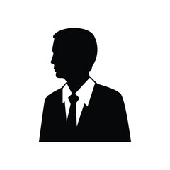 Man Business Avatar icon, Office formal profile  vector, company work profile side pose icon