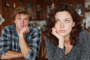 Fototapeta premium Understanding how to spot problems in a relationship through body language and expressions