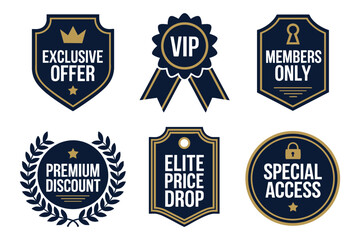Exclusive Badges: VIP, Premium, Elite & Special Access Labels for Branding