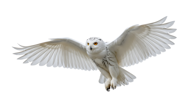 White Owl In Flight