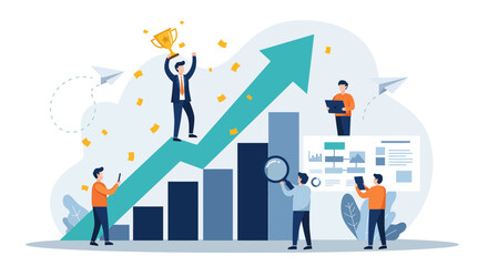 Team Collaboration Drives Business Growth Success Achieving Financial Targets Through Strategic Planning and Data Analysis in a Dynamic Market Environment